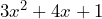 3x^2 + 4x + 1