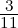 \frac{3}{11}