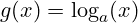 g(x) = \log_a(x)