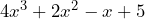 4x^3 + 2x^2 - x + 5