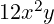 12x^2y