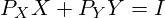 \[ P_X X + P_Y Y = I \]