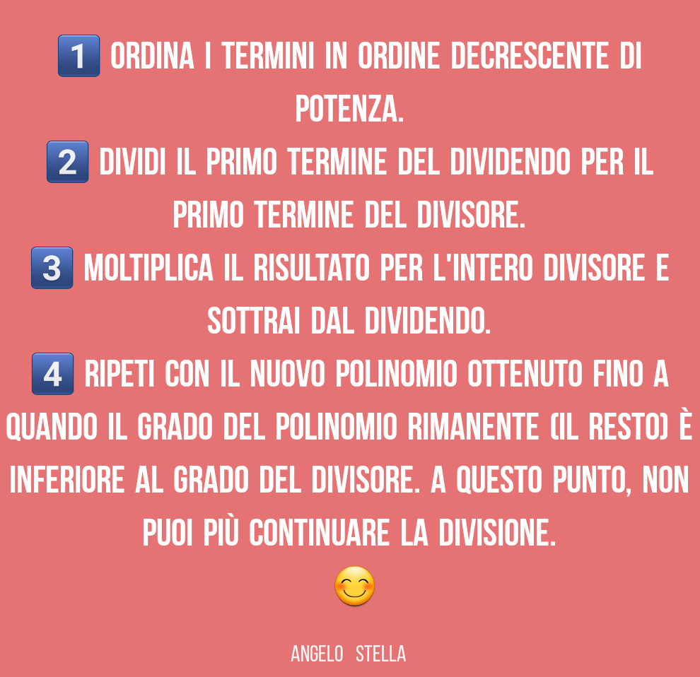 La divisione dei polinomi