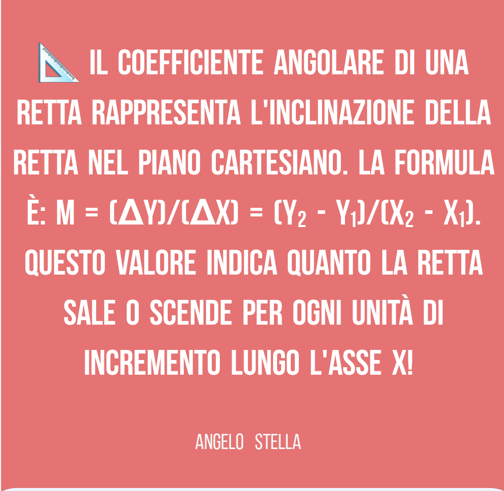 Coefficiente angolare di una retta