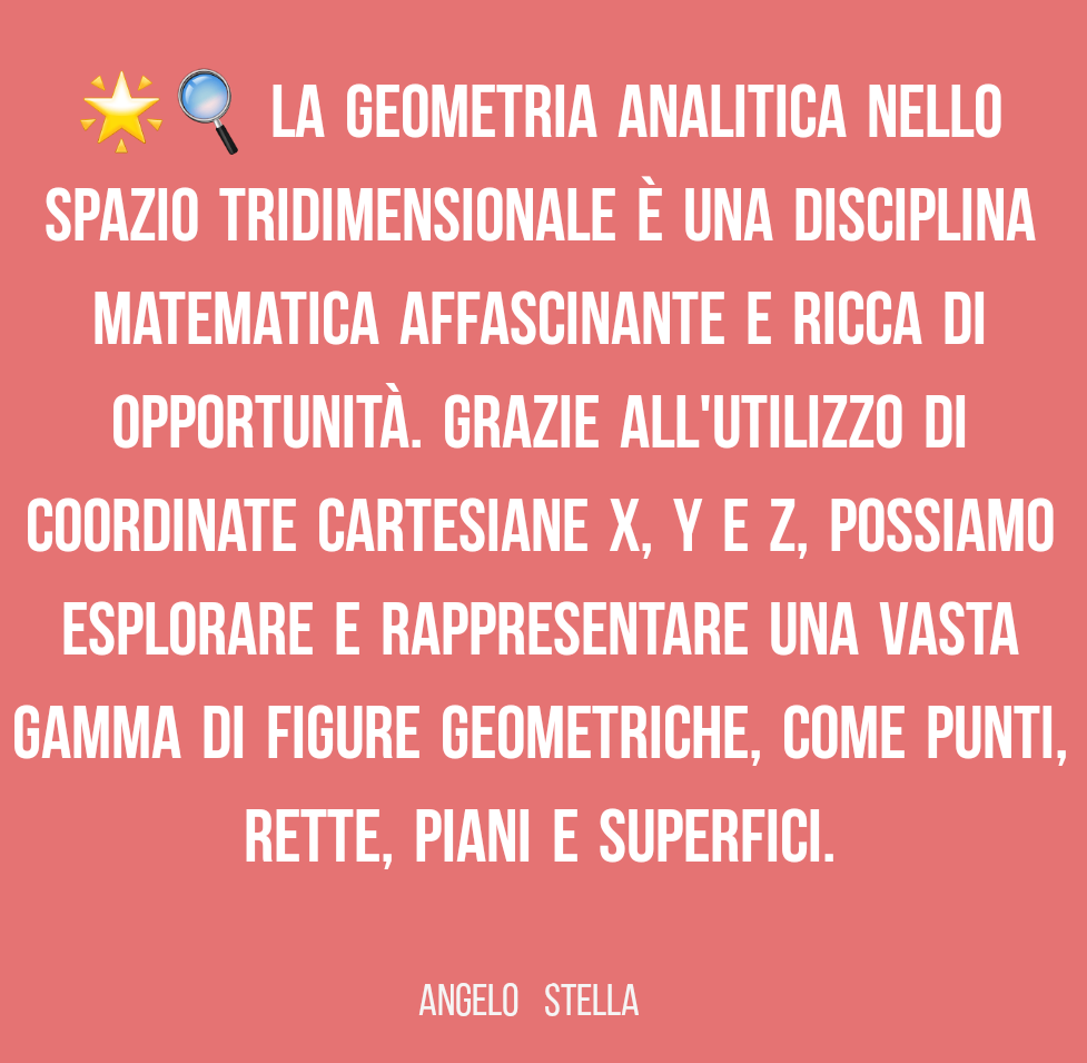 Geometria  analitica  nello spazio